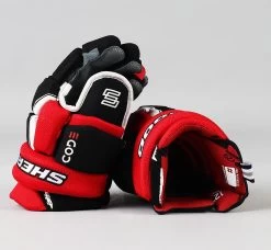 12" Sherwood Code III Black/Red Gloves