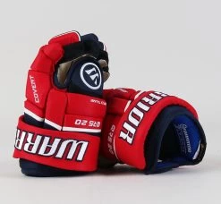 11" Warrior QR5 20 Junior Red/Navy Gloves