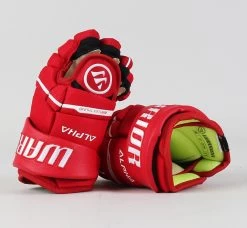 11" Warrior Alpha LX 20 Junior Red Gloves