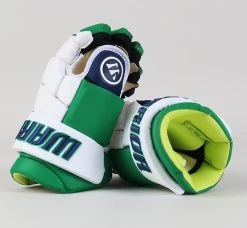 11" Warrior Alpha Green Gloves - Carolina Hurricanes