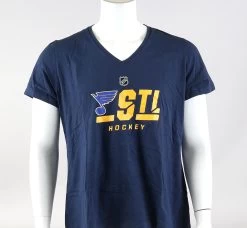 St. Louis Blues X-Large Womens Authentic Pro Short Sleeve Shirt