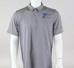 St. Louis Blues Medium Adidias Aeroready Short Sleeve Polo Shirt #2