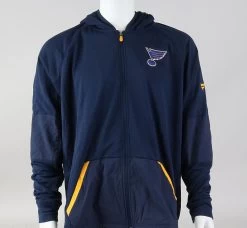 St. Louis Blues X-Large Authentic Pro Full Zip Hooded Sweatshirt