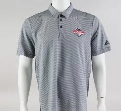 Washington Capitals Medium Adidas Otman Pencil Stripe Short Sleeve Polo Shirt