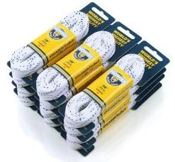 Howies White Waxed 84" Hockey Skate Laces - 12pk