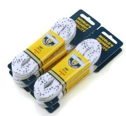 Howies White Waxed 84" Hockey Skate Laces - 4pk